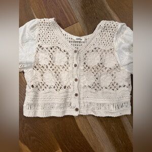 Crochet/Eyelet Blouse